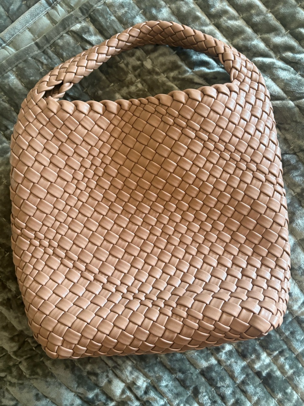 NWOT Woven Shoulder Bag in Light Brown